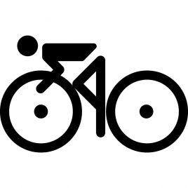 biking sign icon flat geometric sketch