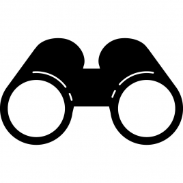 binoculars sign icon symmetric contrast silhouette 3d sketch