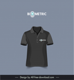 biometric tshirt template modern black design fingerprint decor