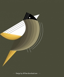 bird background sparrow icon colorful classical flat design