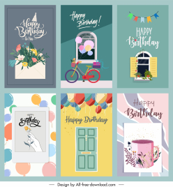birthday card templates elegant classic themes decor