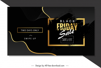 black friday discount poster template dark grunge