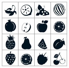Black Fruit Icons