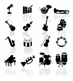 Black Symbols - Musical Instruments