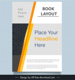 book cover template elegant geometry layout