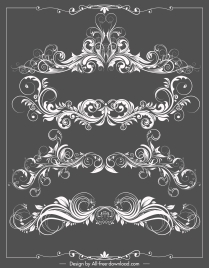 border decorative templates elegant seamless symmetrical curves decor