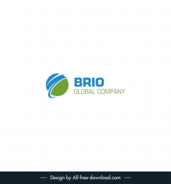 brio global company logotype bright globe emblem texts decor