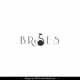 brises logo template flat classical stylized texts outline