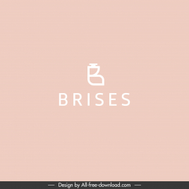 brises logotype flat stylized texts classic design