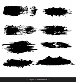 brush ink design elements black white grunge