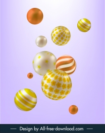 bubbles balls background shiny modern 3d dynamic design