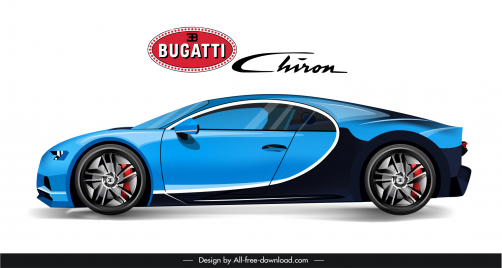 Bugatti chiron car model icon side view sketch modern design vectors stock  in format for free download 162 bytes