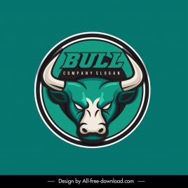bull head logotype flat aggressive sketch