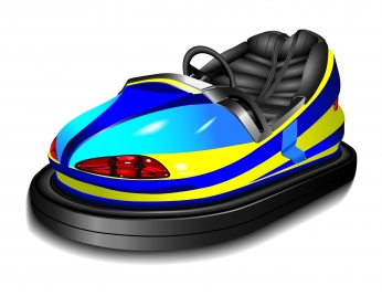 bumper cars isolated