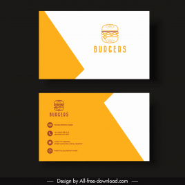burger business card template classical handdrawn food lines
