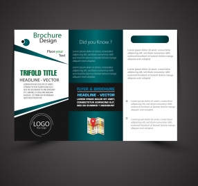 business brochure design with modern trifold style