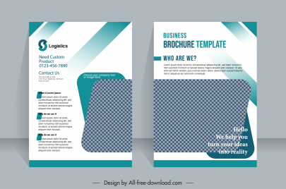 business brochure template elegant modern checkerd decor
