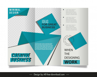 business brochure template modern 3d checkered geometry