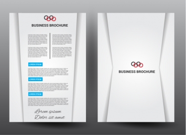 business brochure vector illustration with elegant style