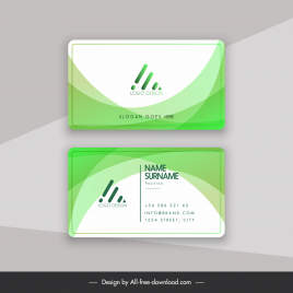 business card bright elegant color effect template