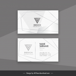 business card geometrical template