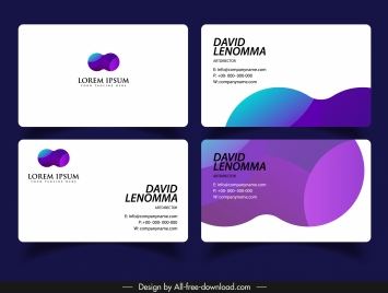 business card template abstract color blended motion decor