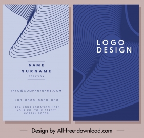 business card template abstract spiral 3d shapes vertical design