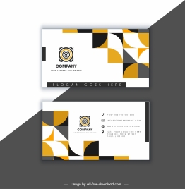 business card template bright modern geometric abstract decor