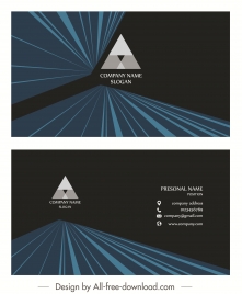 business card template dark modern 3d dynamic design