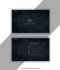 business card template elegant luxury dark sparkling decor