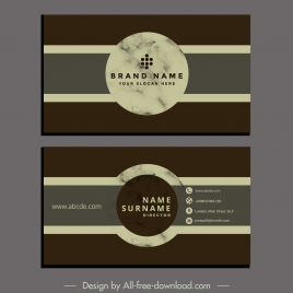 business card template elegant retro design circle decor