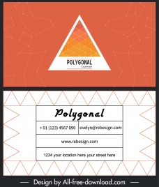 business card template geometric decor modern flat design