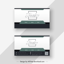 business card template modern simple flat decor