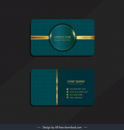 business card template professional elegant geometry decor