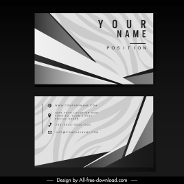 business card template retro black white abstract decor