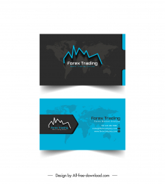 business card templates contrast chart logo blurred word map decor