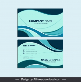 business card templates dynamic abstract curves decor