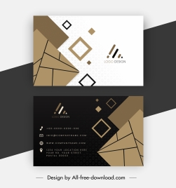 business card templates dynamic geometric decor