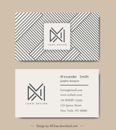 business card templates geometric logotype pattern decor