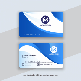 business card templates modern bright curves sketch