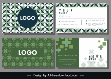 business card templates symmetric repeating geometric shapes decor
