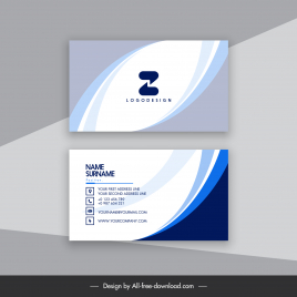 business cards templates elegant dynamic curves decor