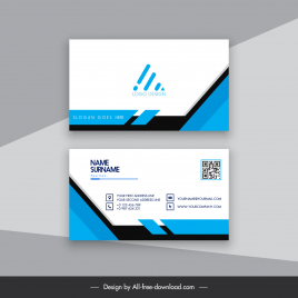 business cards templates elegant technology geometry decor