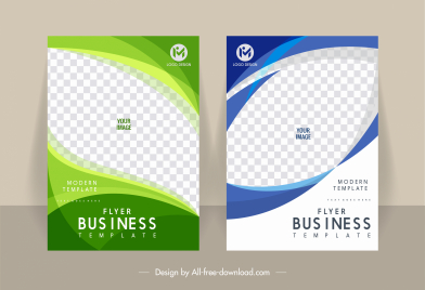 business flyer cover templates modern elegant checkered decor