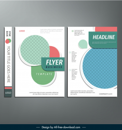 business flyer template checkered geometry elegance