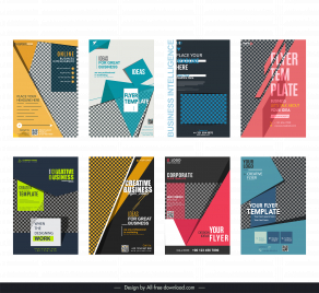 business flyer templates collection elegant geometric design