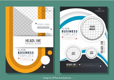 business flyer templates dynamic colorful modern decor