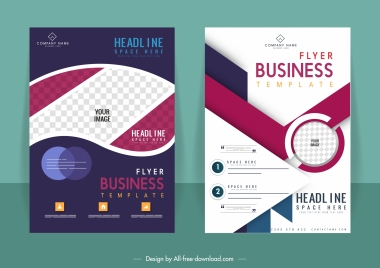 business flyer templates elegant modern dark bright design