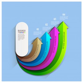business infographic colorful arrow