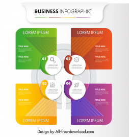 business infographics template modern elegant symmetric geometry